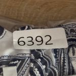 Robbie Bee Dress Paisley Print Side Tie Boho Casual Office White Blue XL Petite Photo 7