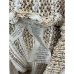 Calvin Klein  Sweater Women Medium White Gold Striped Cowl Neck Knit Pullover Photo 7