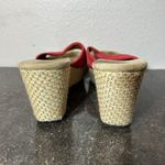 UGG  Women’s Red Espadrille Platform Wedge Sandals Slide Slip On Size 8 Photo 5