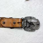 Eagle Western Buckle Leather Belt "CASEY" with Silver and Brown Accents size 40" Photo 4