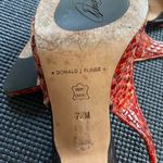 #122 DONALD J PLINER the basket weave sling back pump Red Size 7.5 Photo 9