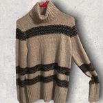 Universal Threads Universal Thread Oversized Sparkle Striped Turtleneck Sweater Photo 1