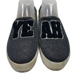 Zara Woman Size 9 Sneakers YEAH Slip On Black Metallic Platform Canvas Casual Photo 0
