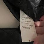 Bebe Vintage  leather jacket, cropped, diamond quilt, exagerated collar, black,XS Photo 10