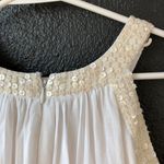 Anthropologie Ivory White Cotton Pearl Dress Photo 3