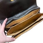 Vintage 70s La Belle snakeskin brown flap closure with split leather strap Photo 9