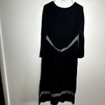 Vintage LA Blend Shirt Dress Floral Patchwork Long Sleeve Crewneck Black XL Photo 4