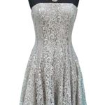 Cache  Nude Metallic Lace Strapless Event Dress Lined Shelf Bra New NWT $188 Photo 2