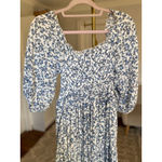 Torrid Blue Floral Smocked Midi Dress Cottagecore Romantic Milkmaid Ditsy Floral Photo 3
