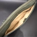 Lucky Brand Olive Green Genuine Leather Woven Strap Wristlet Mini Shoulder Bag Photo 6