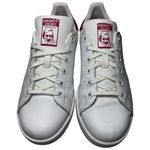 Adidas  Women’s Size 6 White Bold Pink Leather Stan Smith Shoes Sneakers Photo 3