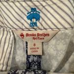 Brooks Brothers Red Fleece Flower Flat Front Chino Shorts Women's 8 Blue/White Photo 5