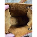 Handmade  Embossed Tooled Brown Leather Multicolor Boho Bucket Shoulder Bag Photo 9