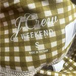 J.Crew  Weekend Mustard Yellow and White Plaid‎ Leggings Size S Photo 2