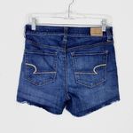 American Eagle  Dark Wash Hi Rise Shortie Denim Shorts Photo 1