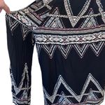 Jessica Simpson  Women's Cold Shoulder‎ Top Blouse Multicolor Aztec Print Large Photo 3