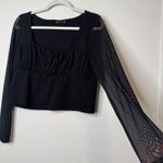 ASOS  Black Long Sleeve Crop Top Photo 1