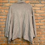 ZARA Knit Women's Long Sleeve Open Front Draped Cardigan Sweater Tan - Size M Photo 2