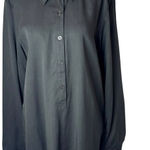 Michael Stars  Dress Women Large Black Collared Long Sleeve Shirt Dress Mini NWT‎ Photo 0