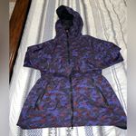 Lululemon  Rain For Daze Jacket II Coat‎ size 12 Hounds Camo Emperor Blue Black Photo 0