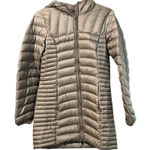 Eddie Bauer  Champagne 80% Down Puffer Coat‎ Sz Small Preppy Modern Designer NICE Photo 0