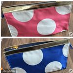 Elizabeth Arden Stylish Pink and Gold Polka Dot Cosmetic Bag Photo 1