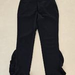 ZARA Black Capris Suit Pants With Ruffle Hem Photo 1