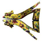Betsey Johnson  Nettie Marigold Yellow Floral Point Toe Slingback Block Heel Photo 7