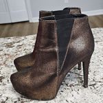 Rock & Republic Metallic Bronze Platform Heeled Ankle Bootie Size 8.5 Photo 0