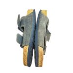 Birkenstock Germany Arizona Blue Suede Leather Slip On Slide Cork Sandal Size 38 Photo 3