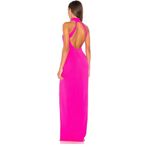 Jay Godfrey Revolve Bright Fuchsia Pink Halter Carlah Dress Gown 2 Photo 2