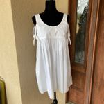 ZARA Trafaluc Collection Womens Dress Size M White Poplin Bow Sleeve Mini NEW Photo 4
