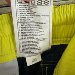 Nike Navy Blue Yellow Trim Elastic Waist Cropped High Rise Track Pants Size L Photo 6