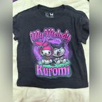 Sanrio Black Crop Top with My Melody & Kuromi Photo 0