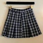 Divided H&M Skirt Black Plaid Mini Tartan Academia Pleated Skater Retro Size 0 Photo 5