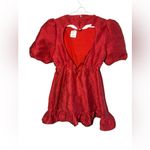 NWT Sister Jane Jacquard Mini Dress With Open Heart Back Sz Medium Red Photo 4