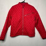 Obermeyer  Women's Quilted Jacket Size 12 RED Aspen 2005 Apres Ski Light Weight Photo 0