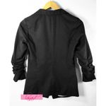 Nordstrom Doki Geki Ruched 3/4 Sleeve Boyfriend Blazer Black Work Button Coat Jacket S Photo 3