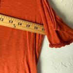 Eyeshadow Y2K Embroidered Cold Shoulder Top M Rust Orange Boho Festival Style Photo 6