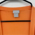 Chico's  Vibrant Orange, White and Pink Ombre Knit Long Sleeve Cardigan. Size XL Photo 1