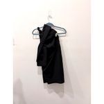 ZARA  Asymmetric One Shoulder Mini Dress with Twist Large Bow Ribbon Black XS Photo 2