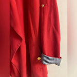 Soft Surroundings  blazer red open front drape tencel lyocell Medium Photo 4