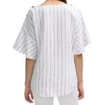 Black Rainn ELLEN TRACY women’s size small hi low hem blouse dolman sleeves linen blend NWT Photo 3