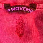 Free People  FP Movement Valley Girl Pullover Sweatshirt Punch Crush Pink XS Logo Photo 9