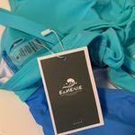 Amazon Womens One Piece Swimsuit Padded Bra Tie Back Adjustable Blue Womens M NWT Photo 3