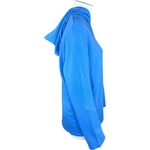 Denim & Co . Beach French Terry Roll Tab Sleeve Hooded Jacket Indigo Sea Medium Photo 1