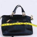 Coach Prairie Black Satchel Shoulder Hand Bag Purse Pebbled Leather Gold Crossbody B1757 Photo 4
