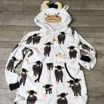 Holiday Time  Pink and White Fleece Onesie Photo 0