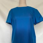 Papell 100% Silk Shift Womens Dress Sz 4P Artsy Bright Colorblock 60s Inspired Blue Photo 1
