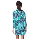 Lilly Pulitzer NWT Devina I'm Game Women's Blue Zebra Print V Neck Dress 10 Photo 1